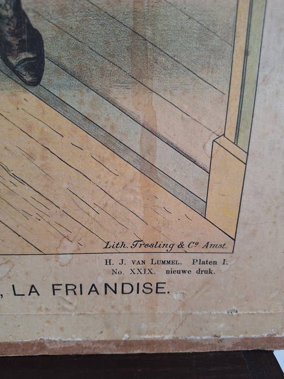 Image 1 of Antieke schoolplaat van H.J. van Lummel 1890-1900