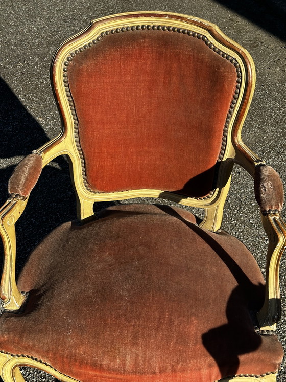 Image 1 of Set di 4 poltrone cabriolet in stile Luigi XV