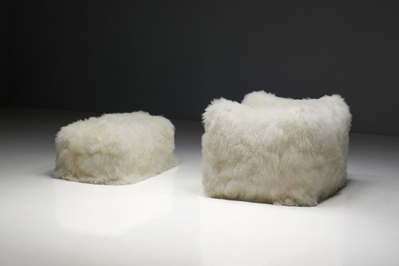 Image 1 of Fauteuil et ottoman Le Bambole de Mario Bellini pour B&B Italia, Italie, années 1970