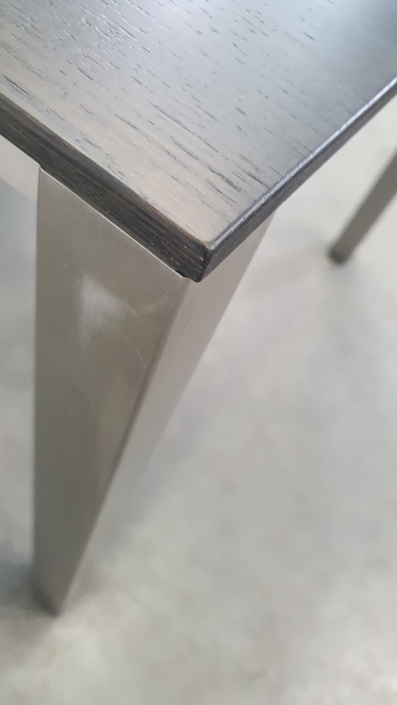Image 1 of Arco Tisch aus reiner Eiche, geräuchertem Edelstahl, niederländisches Design, 210 x 90