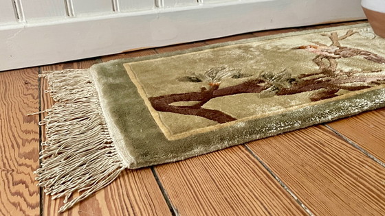 Image 1 of Vintage zijden vogelkleed - 75x28cm