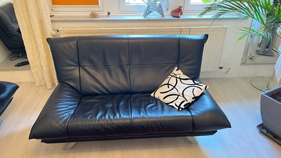 Image 1 of Rolf Benz design sofa bmp leather black 2-seater