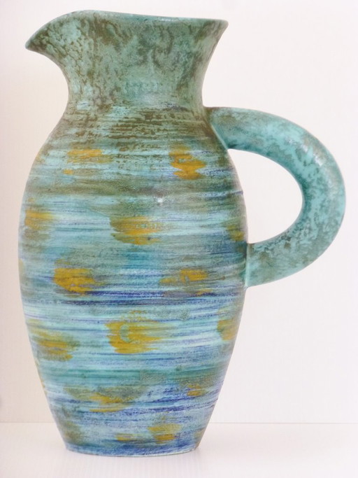 DUPANIER, Robert, VALLAURIS: IMPORTANT 1950 VINTAGE PITCHER PURE 50'S VASE JAR