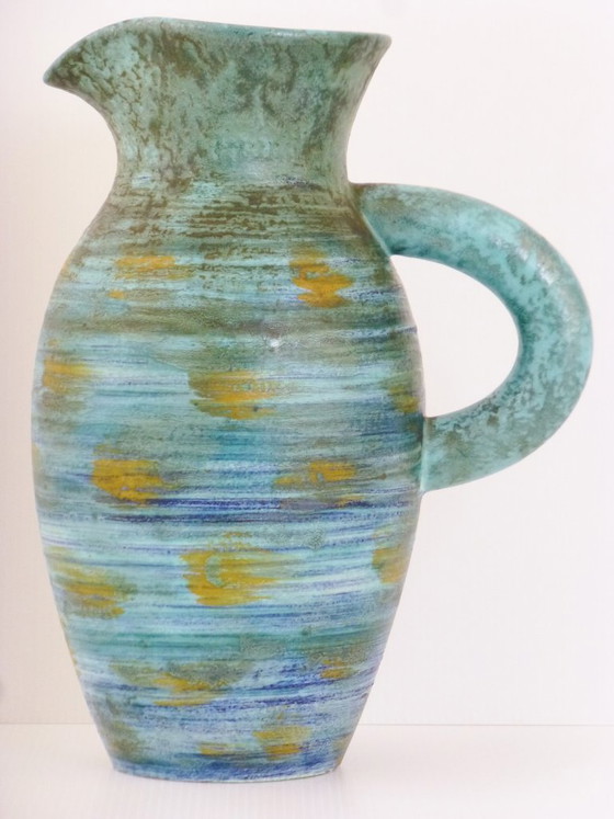 Image 1 of DUPANIER, Robert, VALLAURIS : IMPORTANT PICHET 1950 VINTAGE PURE 50'S VASE JAR