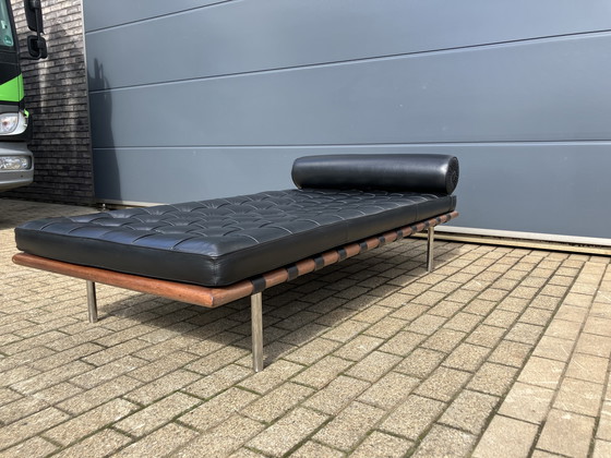 Image 1 of Knoll Barcelona Daybed Black Leather, Mies Van Der Rohe