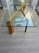 Table de salle à manger/lecture en verre par Acubico