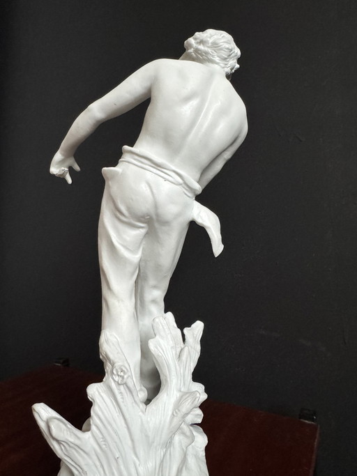 Antique Moreau biscuit porcelain statue