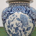 Vaso con coperchio vintage Royal Sphinx Maastricht in porcellana