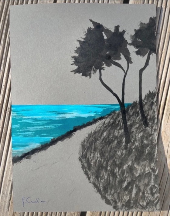Image 1 of Set of 2 artist sketches, 21x15 cm