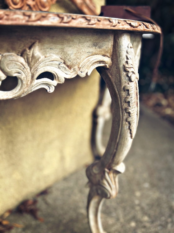 Gepatineerde antieke Console – Hout (photo 11 of 13)