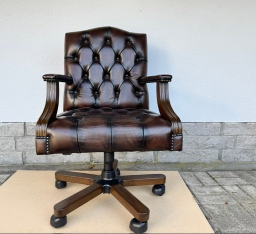 Eichholtz - Gainsborough Chesterfield - Sedia da ufficio - Gainsborough - Pelle di vitello - Chesterfield fatta a mano