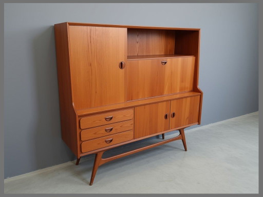 Credenza Louis van Teeffelen Combi n. 105 per WéBé – anni '60 – high boards, Wood (photo 2 of 8)