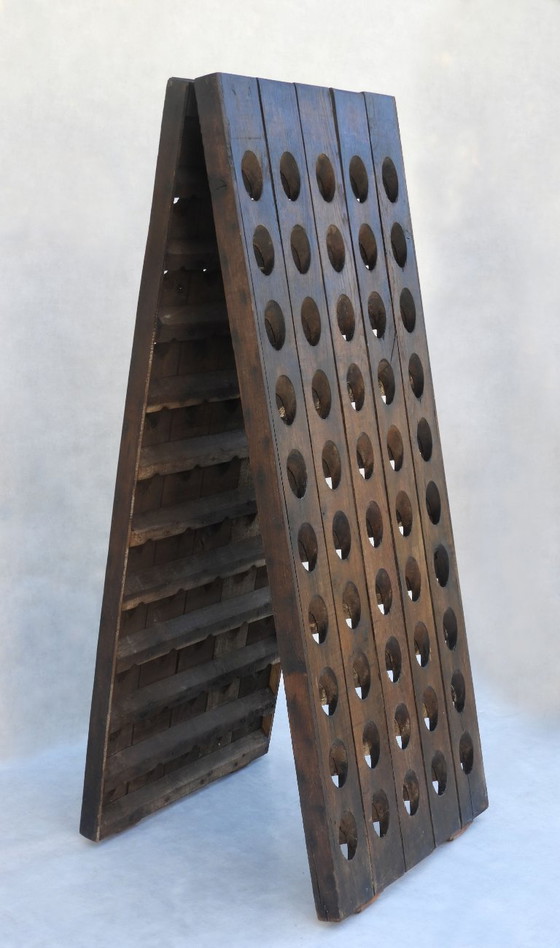 Image 1 of Rastrelliera per champagne francese d'epoca da 100 bottiglie/editore di vino