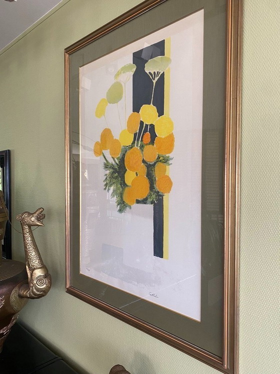 Image 1 of Painting Yellow Dahlias - Cathelin