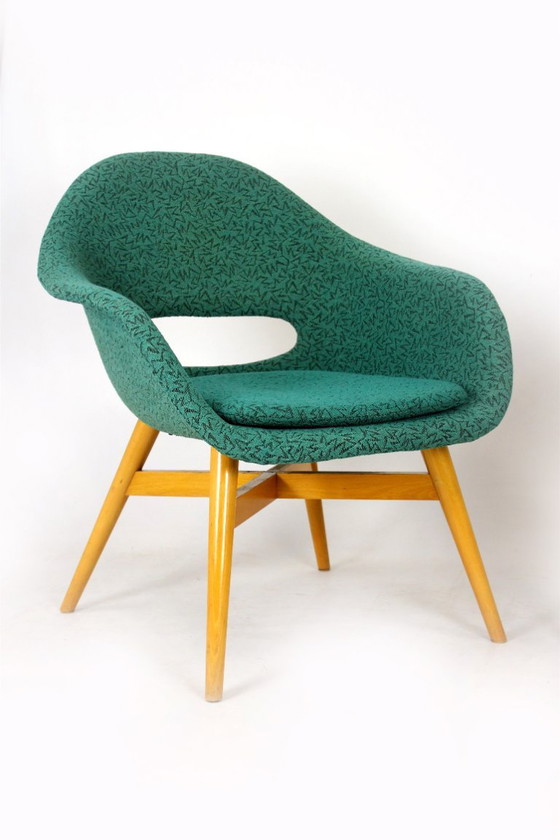 Armchairs by Miroslav Navratil for Tatra Nábytok, 1960s, Set of 2 – Textile, Wood (photo 5 of 22)