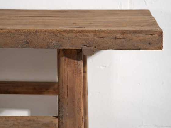 Mesa consola de vestíbulo antigua (c.1920) #2, Madera, Marrón, Rustic (foto 28 de 29)