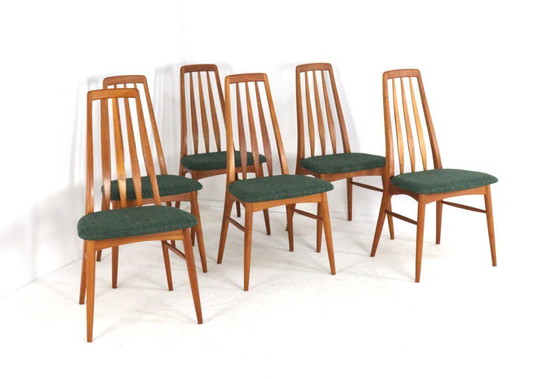Image 1 of Set of 6 Niels Koefoed Eva dining chairs, vintage upholstered