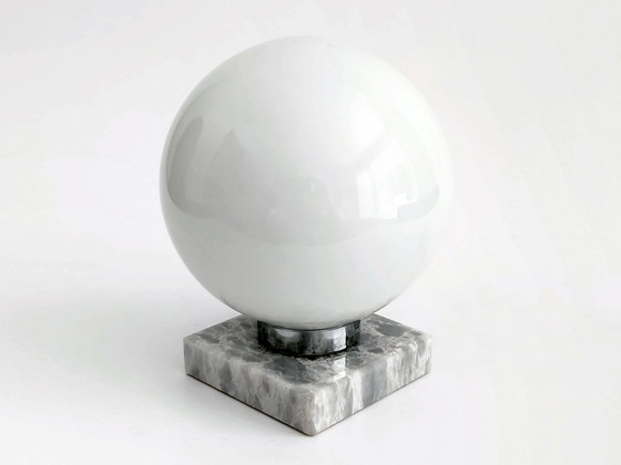 Image 1 of Lampe de table Vintage Bulb Lamp Base Marble 1970s