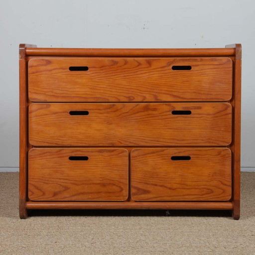 Commode Vintage En Pin Des Années 1980