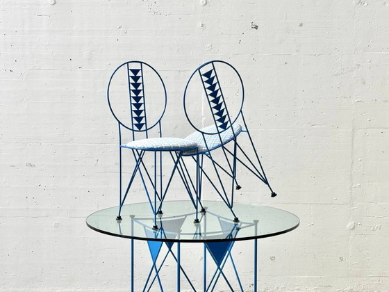 Image 1 of Rare dining set by Frank Lloyd Wright for Cassina, First Edition I Maestri, 1980s