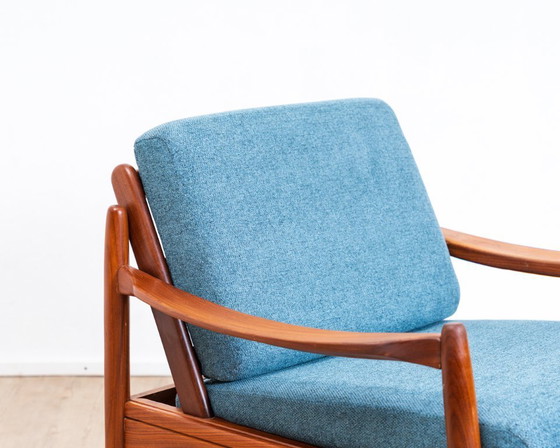 Image 1 of Fauteuil lounge Easychair en teck bleu des années 1960