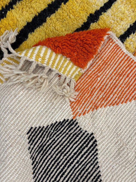 Image 1 of Marokkaans handgemaakt wollen tapijt 160x250 cm – Beni Ourain stijl kleurrijk Berber tapijt