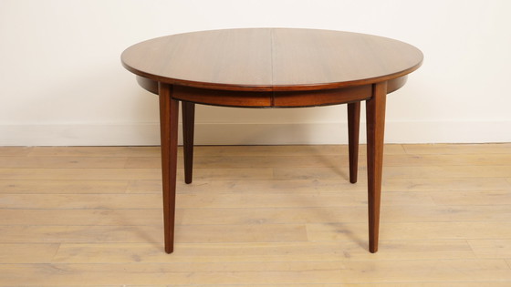 Image 1 of Table à manger ronde vintage | Omann Jun | Bois de rose | extensible