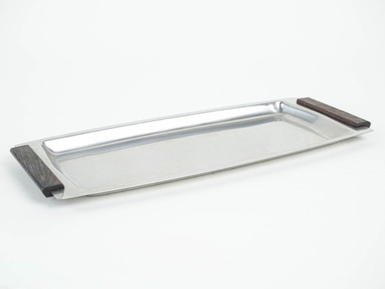 Image 1 of Plateau en acier inoxydable, design danois, années 1970, fabriqué au Danemark