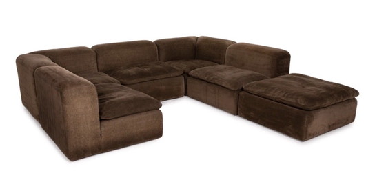 Image 1 of Canapé modulaire COR en velours côtelé marron