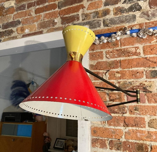 Grande lampada da parete diabolo Lunel