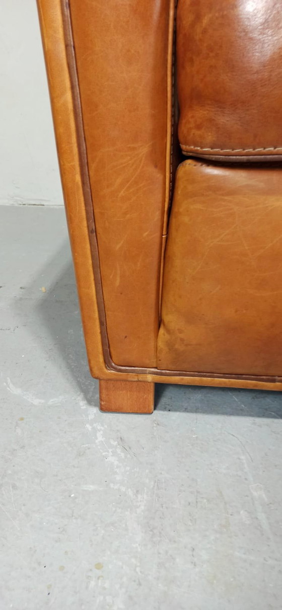 Image 1 of Cognac leather sofa 