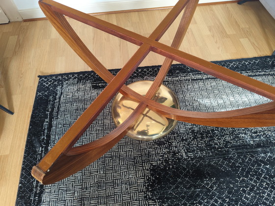 Image 1 of Art Deco salontafel – Wilhelm Renz (jaren 1930) – glas en messing