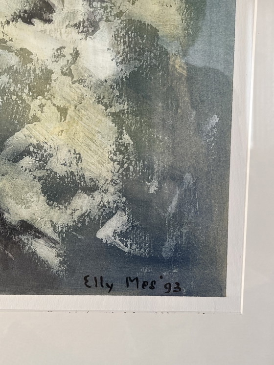 2x Pinturas de Elly Mes – Pinturas y dibujos, Glass, Paper (photo 4 of 5)