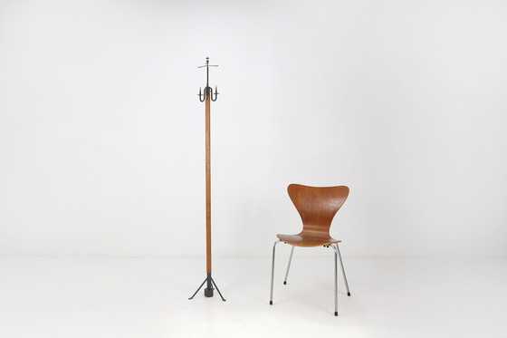 Image 1 of Grande portacandele antico da chiesa in legno e metallo, Francia ca. 1900