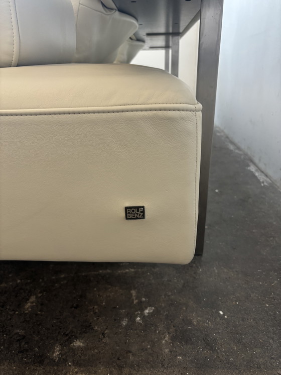 Image 1 of Rolf Benz Dono designer corner sofa couch leather beige