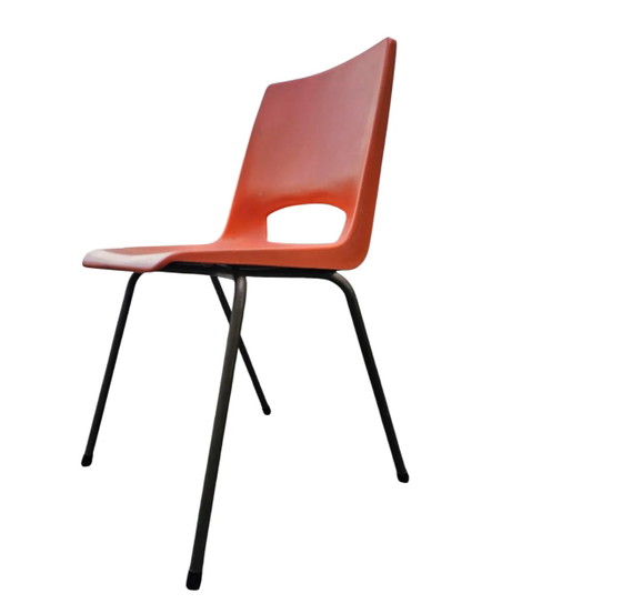 4 x Philippus Potter stacking chairs for Ahrend / Moulded seat / 1970s – Folding chairs (photo 12 of 14)