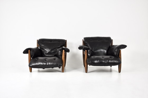 Image 1 of "Sheriff" Lounge Chairs By Sergio Rodrigues For Isa Bergamo, 1960S, Set Of 2