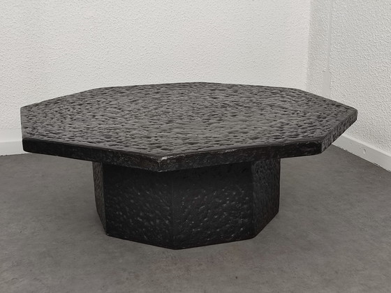 Image 1 of Tavolino da caffè brutalista in fibra di pietra, anni '70