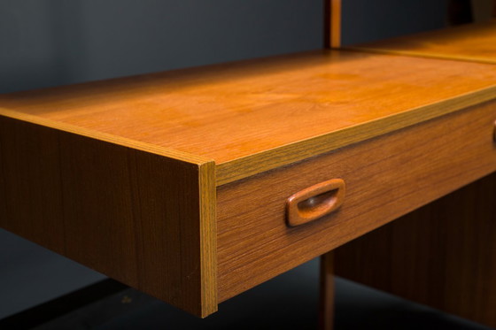 Image 1 of Pensili modulari danesi in teak PS di Preben Sørensen per Randers Møbelfabrik, anni '60, set di 11