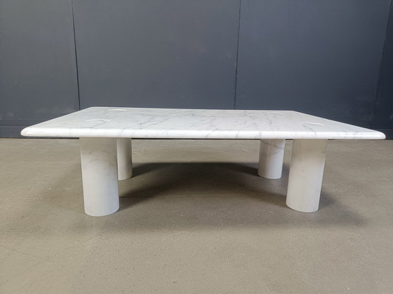 Image 1 of Table basse en marbre de Carrare Angelo Mangiarotti pour Up&Up, Italie