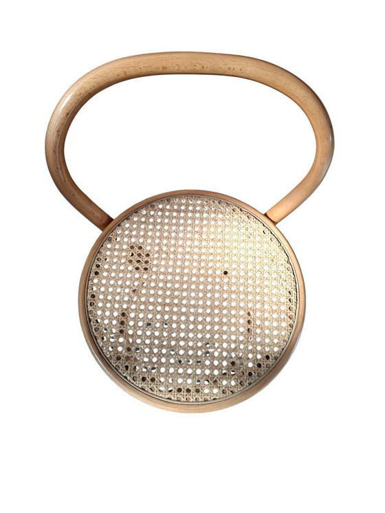 Image 1 of Set di 5 Sgabelli Thonet Style in Legno Curvato e Paglia di Vienna '70