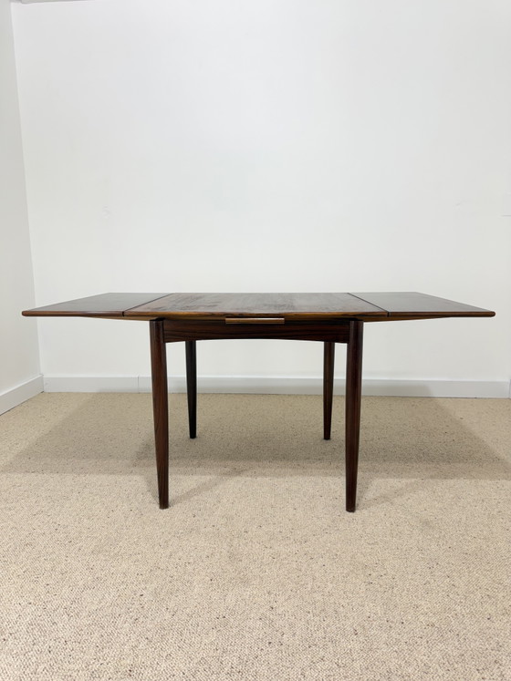 Image 1 of Extendable Scandinavian rosewood dining table – 1960s/70s