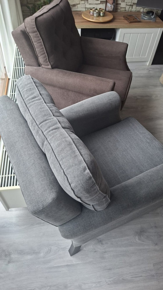 Image 1 of MEILLEUR SEGMENT : Lot de 2 fauteuils Haros Tara – Style tendance à assortir – Comme neuf