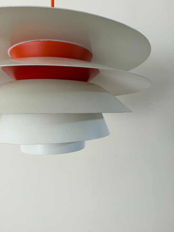 Vintage Verona pendel 5 disks - Nordisk Solar Compagni - Sven Middelboe, Pendant lamps, Aluminium, Orange (photo 6 of 13)