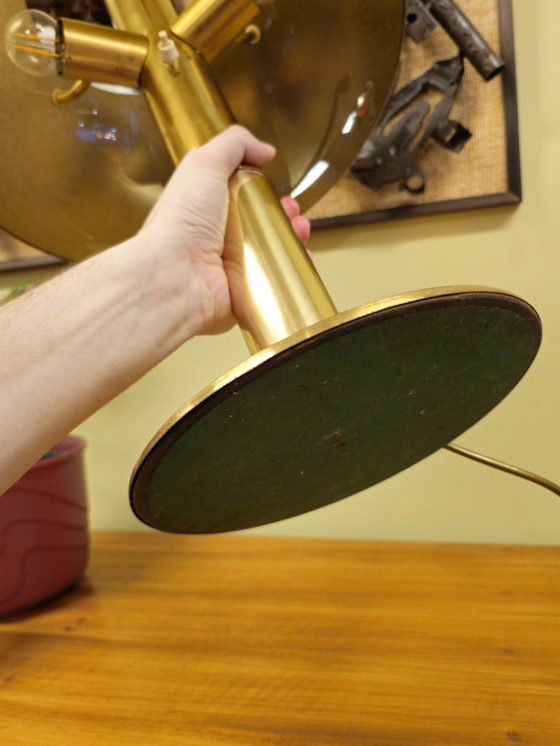 Image 1 of Vintage Messing Tafellamp Bureaulamp Lamp Lampje 