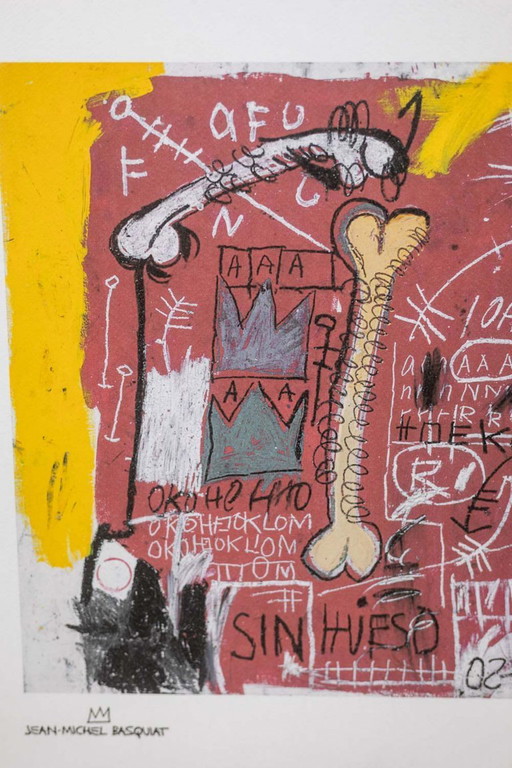 Jean-Michel Basquiat. Serigrafía numerada en color. Década de 1990.