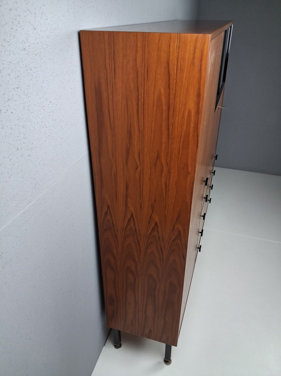 Mobiletto/scrivania vintage a muro di Combineurop, anni '60-'70 – Merk onbekend, Armadi a muro, Wood, Glass (photo 6 of 11)