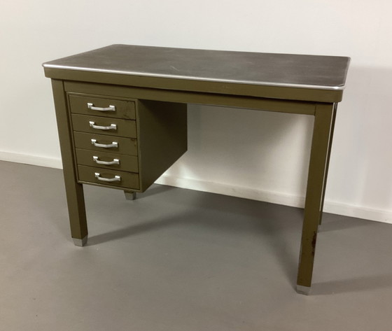 Image 1 of Vintage Ahrend Oda jaren dertig Bauhaus bureau buro groen 