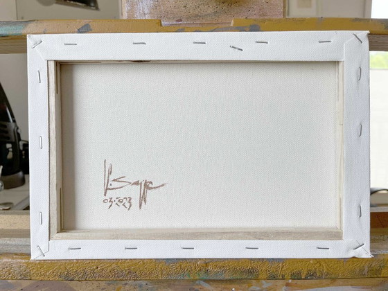 Image 1 of Group of trees, unique painting, hand-painted one-of-a-kind piece, 30 x 20 cm, acrylic paint on canvas