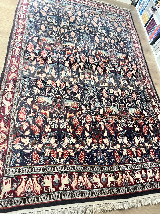 Image 1 of Bidjar vintage Perzisch tapijt blauw rood